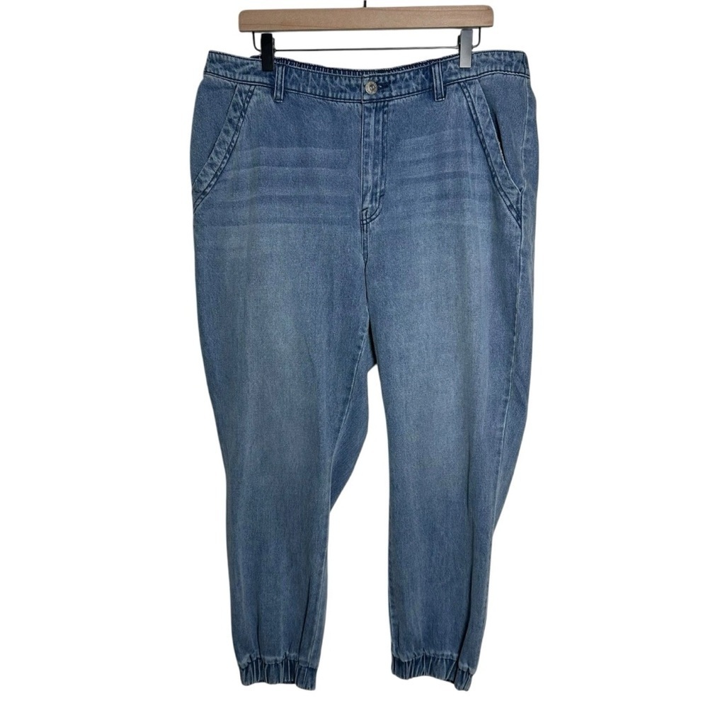 Style & Co Jogger Style Jeans High Rise Elastic Waist Denim Pants Sz 16W Blue